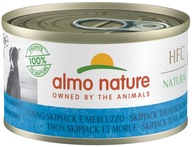 Almo Nature - HFC Natural - TUŃCZYK SKIPJACK I DORSZ - karma dla psa - 95g