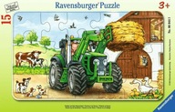 Puzzle 15el ramkowe Traktor 060443 RAVENSBURGER