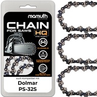 3x Řetěz 35 cm pro pilu Dolmar PS-32S 1,1 mm 3/8" 52TG
