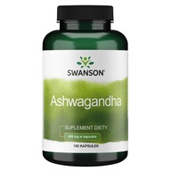 ASHWAGANDHA ŻEŃ-SZEŃ 450 mg 100 kaps STRES PAMIĘĆ SPOKÓJ DOBRY SEN SWANSON