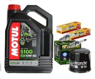 CR9EIA ZESTAW OLEJ MOTUL 5100 10W40 FILTRY ŚWIECE KAWASAKI ER-6N 07-16 r.