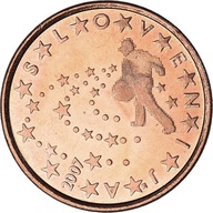 Słowenia, 5 Euro Cent, 2007, MS(65-70), Miedź plat