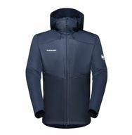 MAMMUT Ultimate VII Hooded, kurtka softshellowa męska, r.M, granatowa