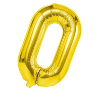 Balon foliowy złoty cyfra 0 100cm złota hel Zero Urodziny Jubileusz Rocznic