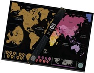 ŚWIAT EUROPA MAPA ZDRAPKA VIP ORIGINAL BLACK GOLD. GIFT OF THE YEAR
