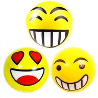 3x PENOVÁ LOPTA ÚSMEV FAREBNÁ ANTISTRESOVÁ HRAČKA ĽAHKÁ MÄKKÁ 7 cm