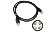 Patchcord UTP A-LAN KKU5CZA2 (RJ45 - RJ45 2m UTP kat. 5e kolor czarny)