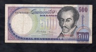 BANKNOT WENEZUELA -- 500 BOLIVARES -- 1998 rok