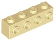 LEGO klocek z wypustkami 1x4 TAN 30414 NOWY 10szt