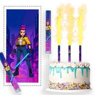 TORTA SZÖKŐKÚT K-POP DÉMONVADÁSZ HUNTERS RACA GYERTYA HUNTRIX