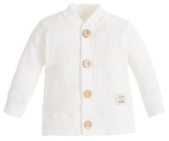Bluza niemowlęca kaftanik bawełna prążek Makoma Harmony Natural Ecru 62 cm