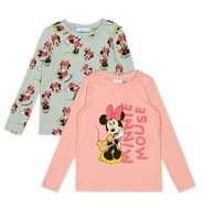 MUSZKA MINNIE MOUSE BLUZKA DZIEWCZĘCA 2 PACK 128