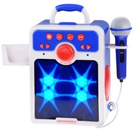 Muzyczny głośnik niebieski Boombox dla dzieci z mikrofonem