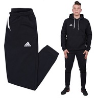 Spodnie Męskie Adidas Dresowe Bawełniane Czarne z kieszeniami r. M