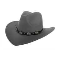 Szary styl Kowbojski kapelusz Faux Leather Mężczyź
