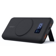 Aukey Powerbank 10000 mAh USB-C Lightning MagAir z ekranem LCD