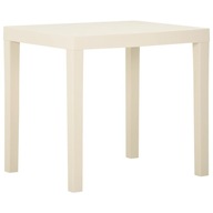 Záhradný stolík biely 79x65x72 cm plastový