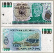 Argentyna 1000 Pesos Argentinos 1984 P-317b UNC