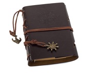 Zápisník cestovateľ denník retro denník vintage tmavo hnedá