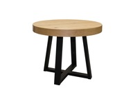 Okrúhly stôl rozkladací dubový nábytok + kov loft