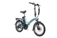 Rower elektryczny Jobo E-bike SAM Niebieski Składany do Jazdy Miejskiej
