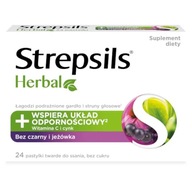 Strepsils Herbal, bez czarny i jeżówka, 24 past.