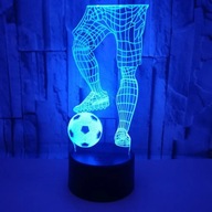 Zagraj w piłkę nożną lampa 3d Led lampka nocna do dekoracja sypialni koloro