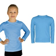 Blúzka detské tričko dlhý rukáv detské blue bavlnené PL 104