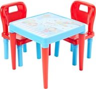 Pilsan Stolik z dwoma krzesłami niebieski meble dziecięce zestaw 03414
