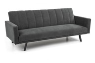 ARMANDO sofa popielaty rozkładana velvet nowoczesna tapicerowana