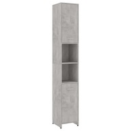 vidaXL Kúpeľňová skrinka, sivá betónová, 30x30x183,5 cm, drevotrieska