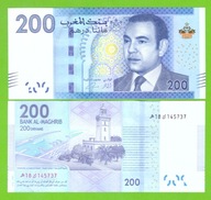 MAROKO 200 DIRHAMS 2012 P-77 UNC