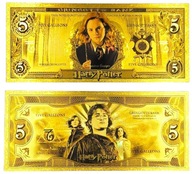 HERMIONA Harry Potter Krásna pozlátená bankovka