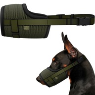 Taktyczny kaganiec dla psa służbowego z siatki niezawodny khaki Rozmiar XL