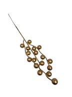 Perličky vetvička s guličkami 29 cm zlatá