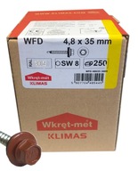 WKRĘTY FARMERSKIE 4,8x35mm RAL 8004 FARMERY 250szt