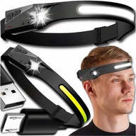 ERŐS FEJLÁMPA LED REFLEKTOR VÍZÁLLÓ USB AKKUMULÁTOROS 1200LM
