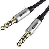 Kábel Baseus Yiven Audio Cable M30 minijack 3,5 mm - minijack 3,5 mm 1 m + Klasické samolepky Baseus 1 ks