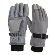 Detské zimné rukavice udržujú ruky v teple Vodotesné Husté vetruodolné snehovo šedé