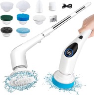 CORDLESS ELECTRIC CLEANING BRUSH WITH 9 REPLACEMENT CLEANING HEAD 53 INCH