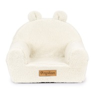 Fotelik piankowy dla dziecka sofka dziecięca teddy z uszami IMIĘ GRATIS
