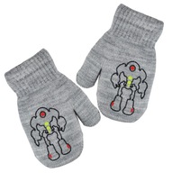 Szare jednopalczaste rękawiczki dla chłopca ciepłe na zimę Noviti RZ034 14