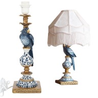 ASZTALI LÁMPA ÉJSZAKAI PAPAGÁJ 43cm E27 OTTHONI NAPPALI GLAMOUR RETRO