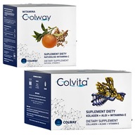 COLWAY Colvita Kolagen Naturalny 120 kap + 100% Naturalna Witamina C -olway