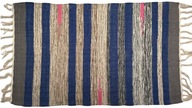 Bawełniany chodnik 50x80 Aztec dywanik kilim wycieraczka tkany - niebieski