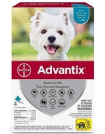 Advantix Spot On Krople na kleszcze pchły dla psów 4-10kg 4x1ml