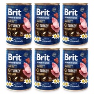 Brit Premium By Nature Turkey&Liver Vlhké Krmivo pre psa 6x400g