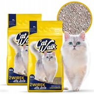 Żwirek dla kota 20L bentonitowy bezzapachowy CatWalk UNIVERSAL 2x10L