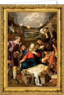 Kartka świąteczna religijna z życzeniami Reprodukcja Święta Rodzina RRT11