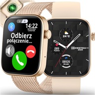 Smartwatch Heelly SMARTWATCH ZEGAREK DAMSKI PL SMARTŁOCZ złoty + Remienok na Smartwatch Colmi Náramok ružový Zlato 22mm